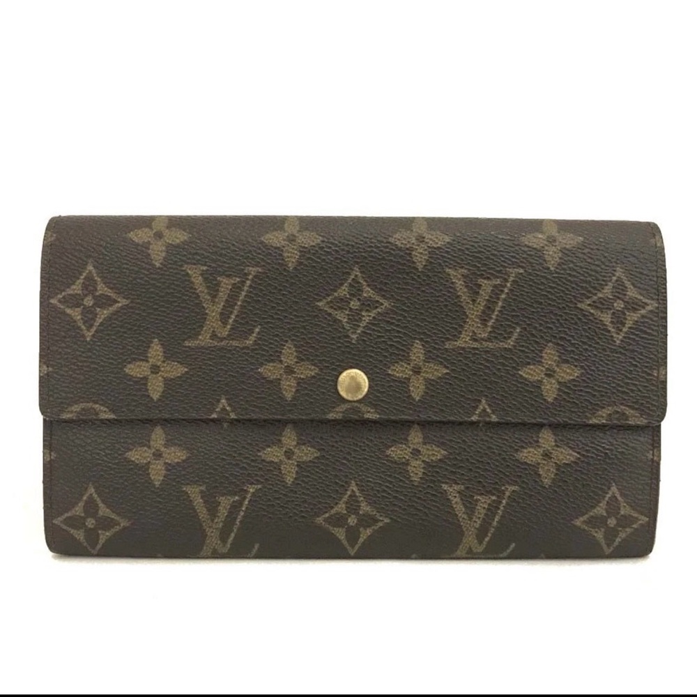EGA Louis Vuitton Monogram Portefeiulle Sarah Long Bifold Wallet Brown/9CC0041